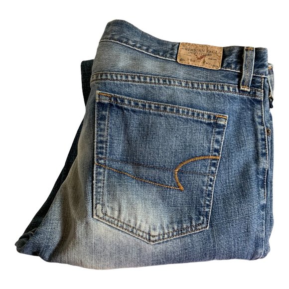 American Eagle Outfitters Hipster Fit Womens Jeans Tag 14 Blue Mid-Rise W36xL31 - Picture 12 of 12